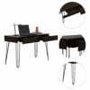 Mumbai Writing Desk, Four Legs, Two Drawers - Image 5