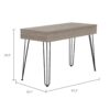 Mumbai Writing Desk, Four Legs, Two Drawers - Image 15