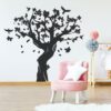 Tree Wall Decal Decor - Large Art Vinyl Sticker For Nursery Kids Room - White Black Decals Decoration Living Bedroom Mural Giant Stickers - Image 6