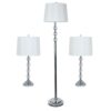 S/3 CRYSTAL BALL+METAL F/TL