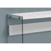 ACCENT TABLE - 44"L / GLOSSY WHITE / TEMPERED GLASS - Image 3