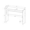 ACCENT TABLE - 44"L / GLOSSY WHITE / TEMPERED GLASS - Image 4