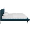 Julia Queen Biscuit Tufted Upholstered Fabric Platform Bed - Blue MOD-6007-BLU - Image 3