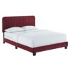 Celine Channel Tufted Performance Velvet Queen Bed - Maroon MOD-6330-MAR