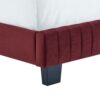 Celine Channel Tufted Performance Velvet Queen Bed - Maroon MOD-6330-MAR - Image 3